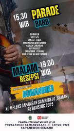 PARADE BAND MALAM RESEPSI DI RTH SEMANU 